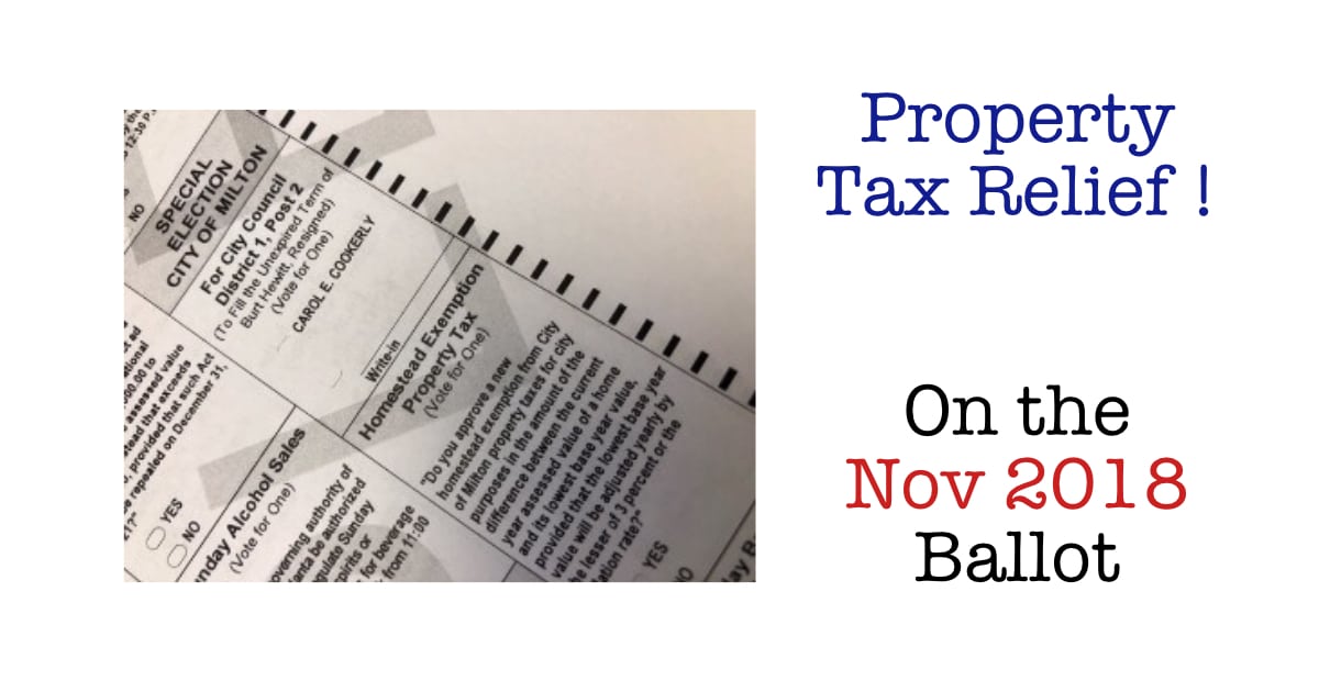 Key Property Tax Relief Votes On November 2018 Ballot