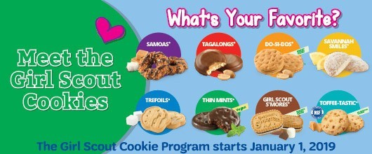 Girls Scout Cookies are Coming!